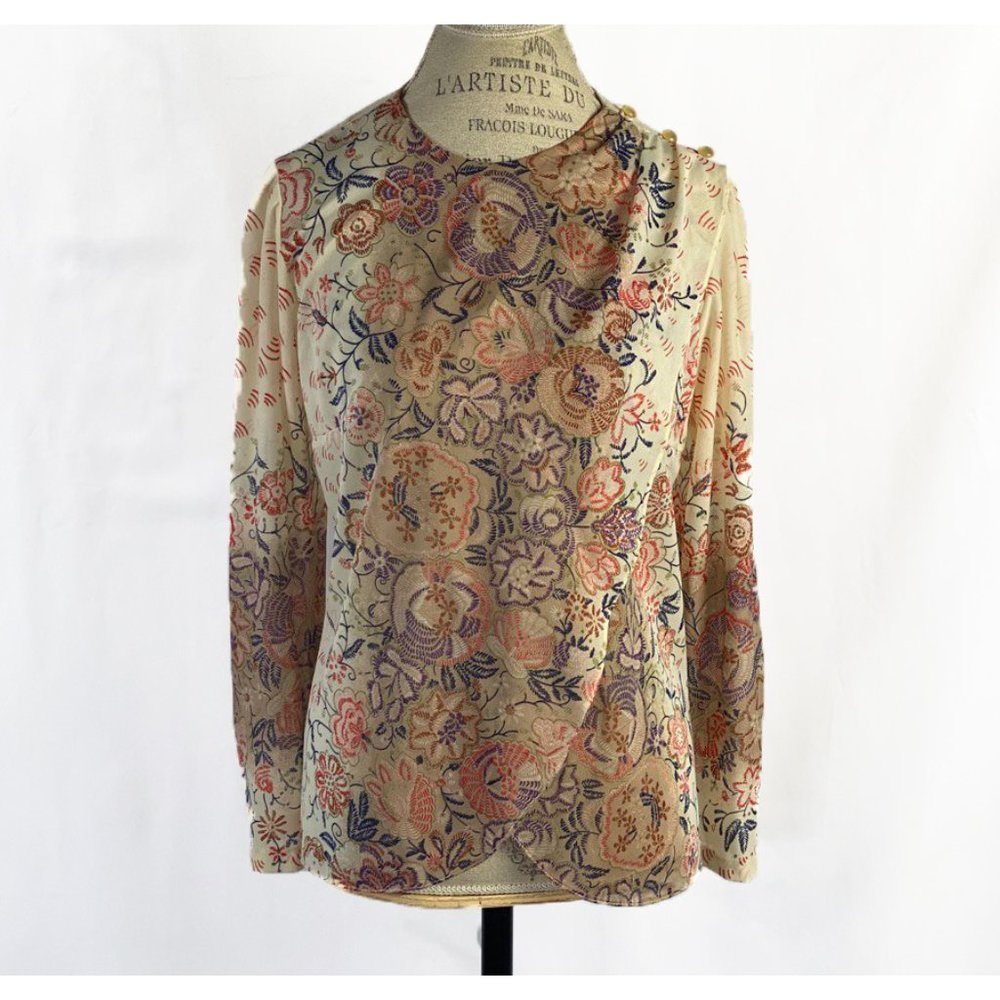 Super Simon Floral Sheer Blouse
